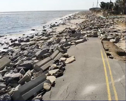 destroyed street